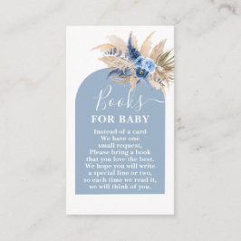 Blue Pampas Grass Books for Baby Boy Card Begleitkarte