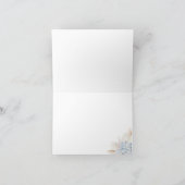 Blue Pampas Grass Boy Baby Dusche Danke Karte (Innenseite)