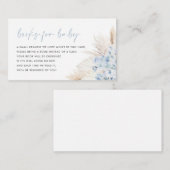 Blue Pampas Grass Boy Books for Baby Card Begleitkarte (Vorne/Hinten)