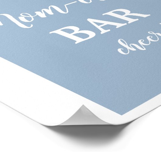 Blue Pampas Grass Mimosa Bar Boy Schild (Ecke)