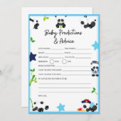 Blue Panda Baby Shower Game Size Einladung (Vorne/Hinten)