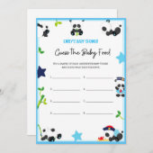 Blue Panda Baby Shower Game Size Einladung (Vorne/Hinten)