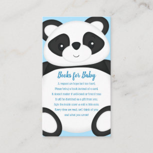 Blue Panda Bear Baby Dusche Begleitkarte