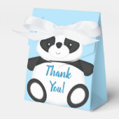 Blue Panda Bear Baby Dusche Geschenkschachtel (Vorderseite)