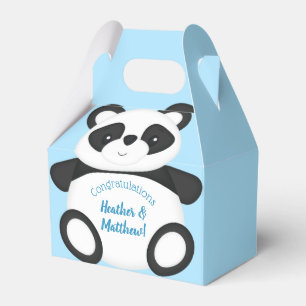 Blue Panda Bear Baby Dusche Geschenkschachtel