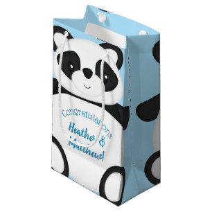 Blue Panda Bear Baby Dusche Kleine Geschenktüte