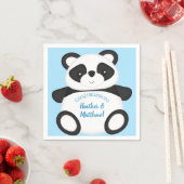 Blue Panda Bear Baby Dusche Serviette (Beispiel)