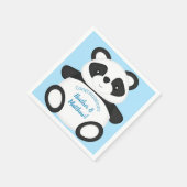 Blue Panda Bear Baby Dusche Serviette (Ecke)