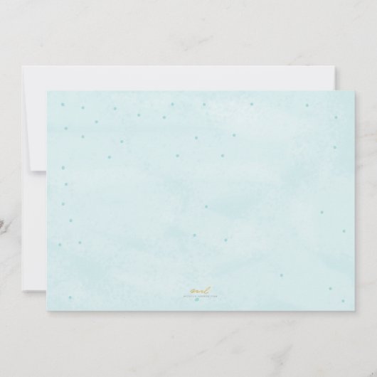 Blue Panda Einladung zum Geburtstag (Rückseite)