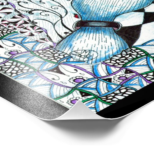 Blue Panda Fotodruck (Ecke)