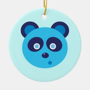 Blue Panda Keramikornament