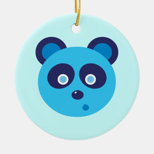 Blue Panda Keramikornament (Vorne)