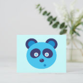 Blue Panda Postkarte (Stehend Vorderseite)