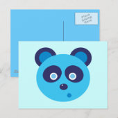 Blue Panda Postkarte (Vorne/Hinten)