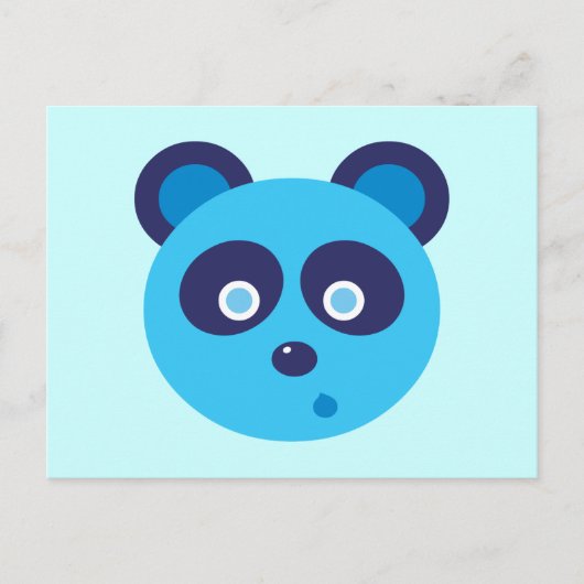 Blue Panda Postkarte (Vorderseite)