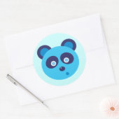 Blue Panda Runder Aufkleber (Umschlag)