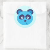 Blue Panda Runder Aufkleber (Tasche)