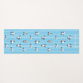Blue Panda Yoga Mat Custom Name Same on Both Sides Yogamatte (Rückseite (Horizontal))