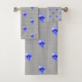 Blue Pansy Badhandtuch Set (Insitu)