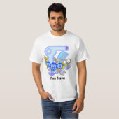 Blue Pansy Beautician T-Shirt (Vorne ganz)