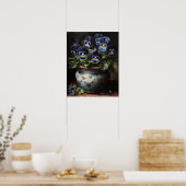 Blue Pansy Blume Art Print Poster (Küche)