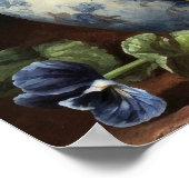 Blue Pansy Blume Art Print Poster (Ecke)