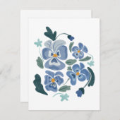 Blue Pansy Blume Ästhetische Stiefmütterchen (Vorne/Hinten)