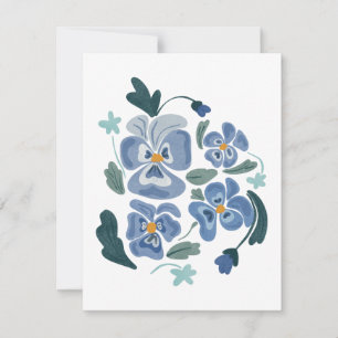 Blue Pansy Blume Ästhetische Stiefmütterchen