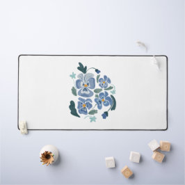 Blue Pansy Blume Ästhetische Stiefmütterchen Schreibtischunterlage