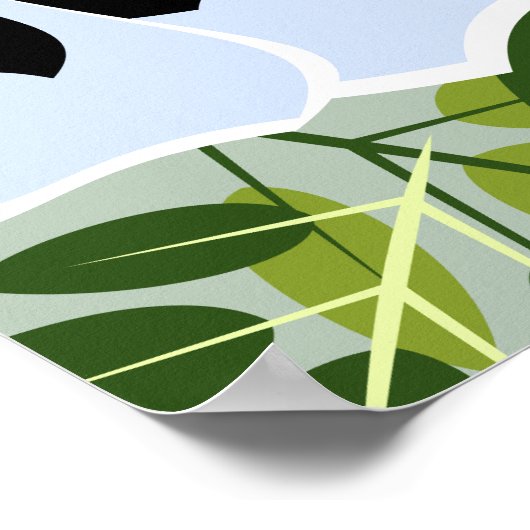 Blue Pansy Blume Poster (Ecke)