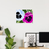 Blue Pansy Blume Poster (Heimbüro)