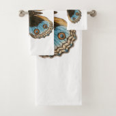 Blue Pansy Butterfly Badhandtuch Set (Insitu)