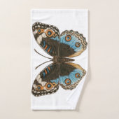 Blue Pansy Butterfly Badhandtuch Set (Handtuch)