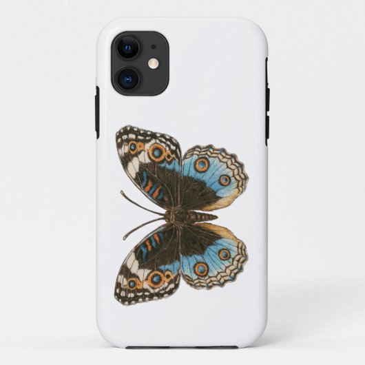 Blue Pansy Butterfly Case-Mate iPhone Hülle (Rückseite)