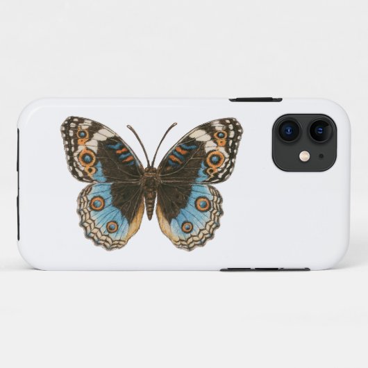 Blue Pansy Butterfly Case-Mate iPhone Hülle (Rückseite (Horizontal))