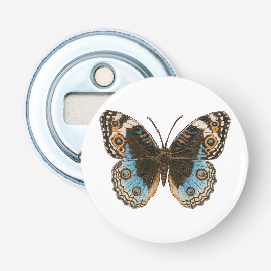 Blue Pansy Butterfly Flaschenöffner (Vorderseite)