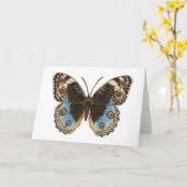 Blue Pansy Butterfly Karte (Gelbe Blume)