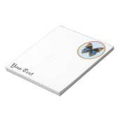 Blue Pansy Butterfly Notizblock (Rotiert)
