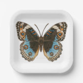 Blue Pansy Butterfly Pappteller (Vorderseite)