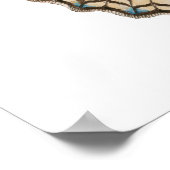 Blue Pansy Butterfly Poster (Ecke)