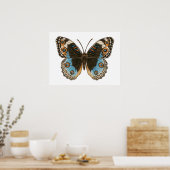 Blue Pansy Butterfly Poster (Küche)