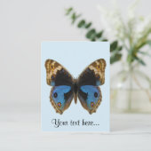 Blue Pansy Butterfly Postkarte (Stehend Vorderseite)