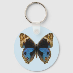 Blue Pansy Butterfly Schlüsselanhänger