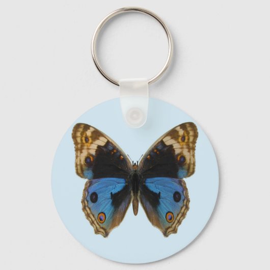 Blue Pansy Butterfly Schlüsselanhänger (Vorderseite)