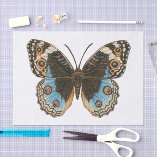 Blue Pansy Butterfly Seidenpapier (Handwerk)