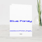 Blue Pansy Custom Grußkarte Karte (Rückseite)