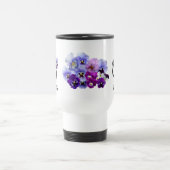 Blue Pansy Floral Doctor Nurse Stethoscope Reisebecher (Mittel)