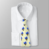 Blue Pansy Floral Krawatte (Gebunden)