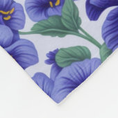 Blue Pansy Flowers Fleecedecke (Ecke)