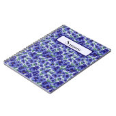 Blue Pansy Flowers Personalized Notizblock (Linke Seite)